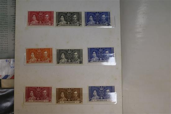 Three albums of mainly G.B. unmounted mint stamps, mostly Edward VII to George VI,